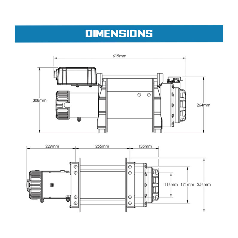 Tiger Shark 66.7 kN EN 24V Winch