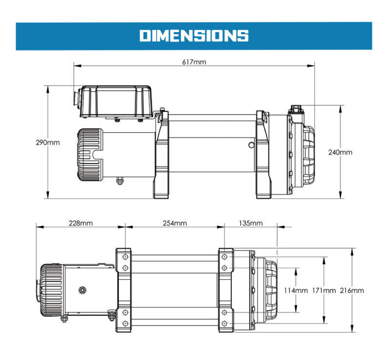 Tiger Shark 18000 Winch 24V