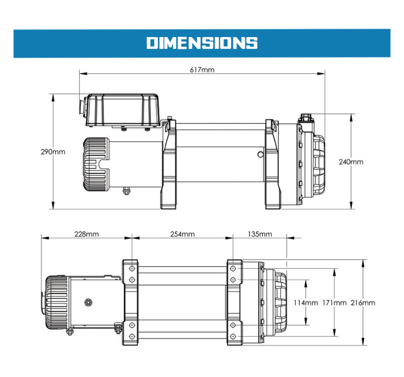 Tiger Shark 18000SR Winch 24V