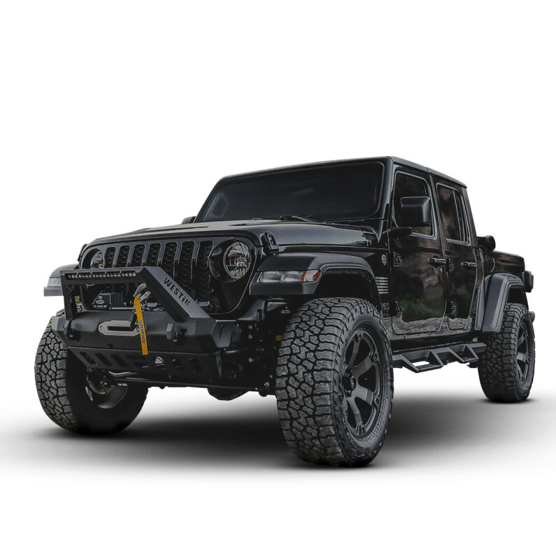 WJ2 Stubby Front Bumper w/LED Light Bar Mount