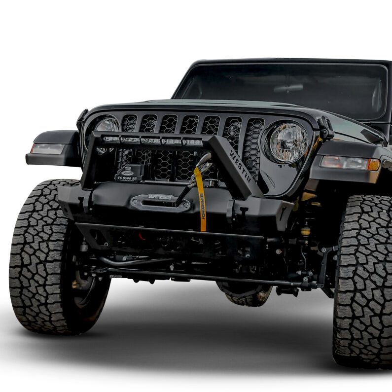 WJ2 Stubby Front Bumper w/LED Light Bar Mount