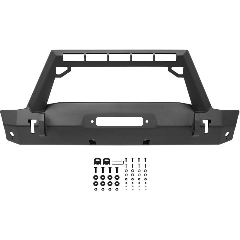 WJ2 Stubby Front Bumper w/LED Light Bar Mount