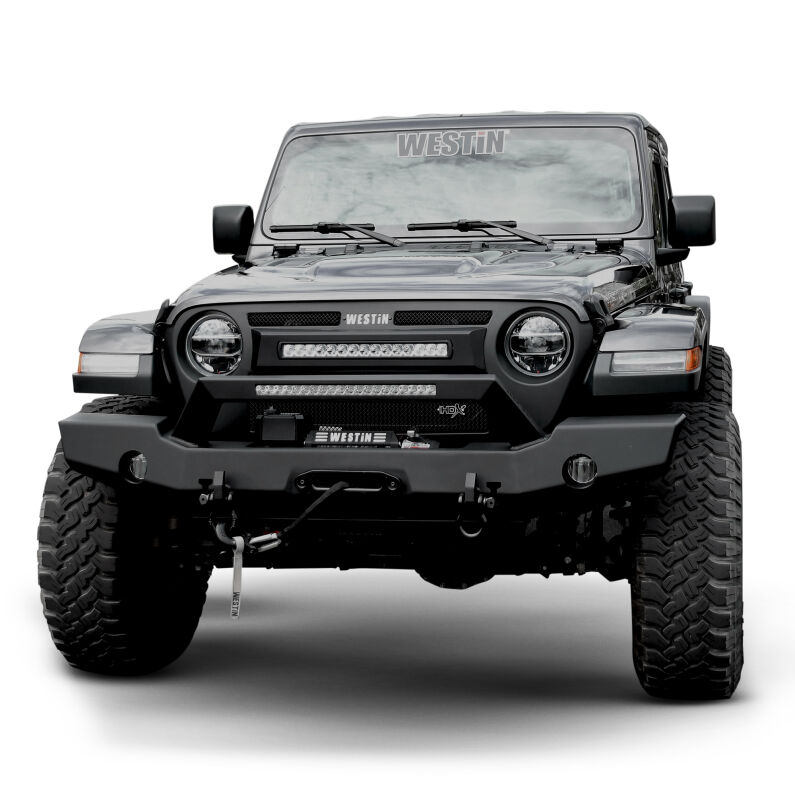 WJ2 Full Width Front Bumper w/LED Light Bar Mount