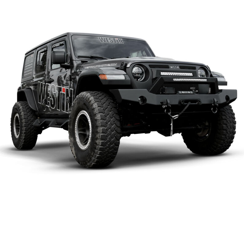 WJ2 Full Width Front Bumper w/LED Light Bar Mount